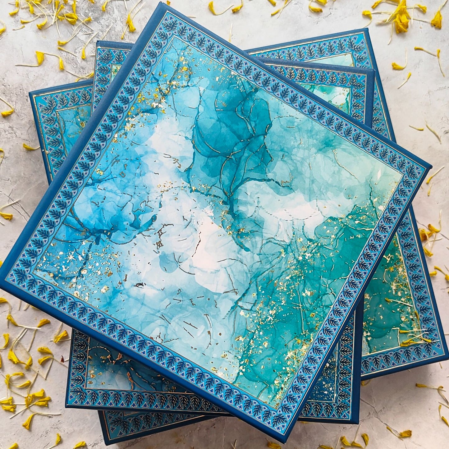 Assorted Truffles Platter in a Blue Water Theme Box ( Eggless)