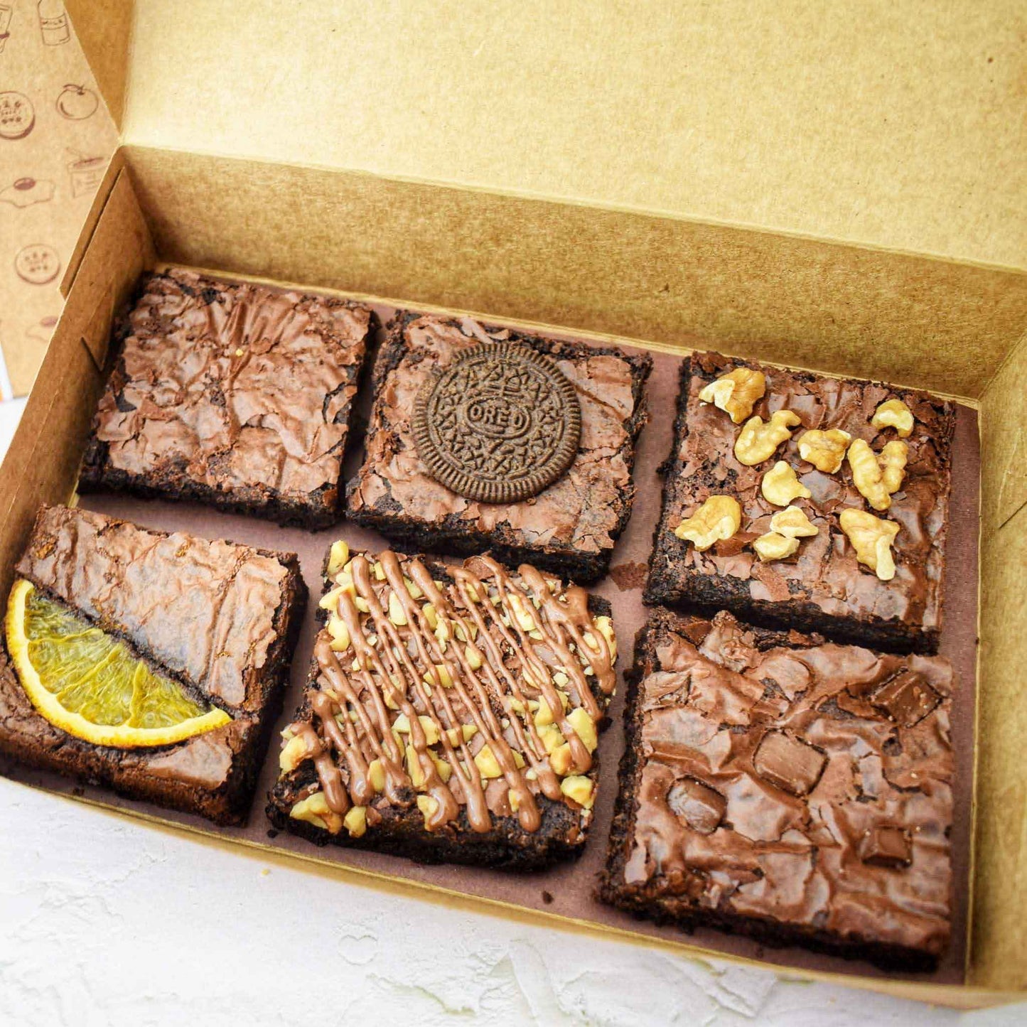 Assorted Box of 6 Brownies