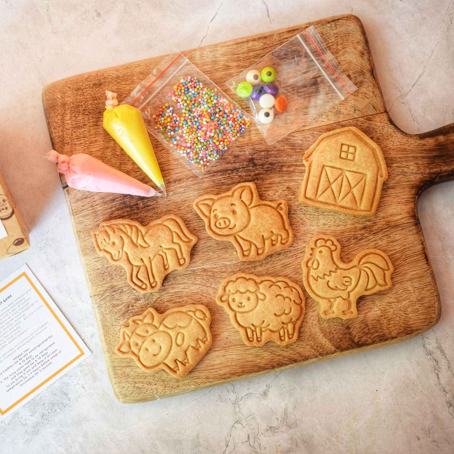 Farm Animals Cookie DIY Kit