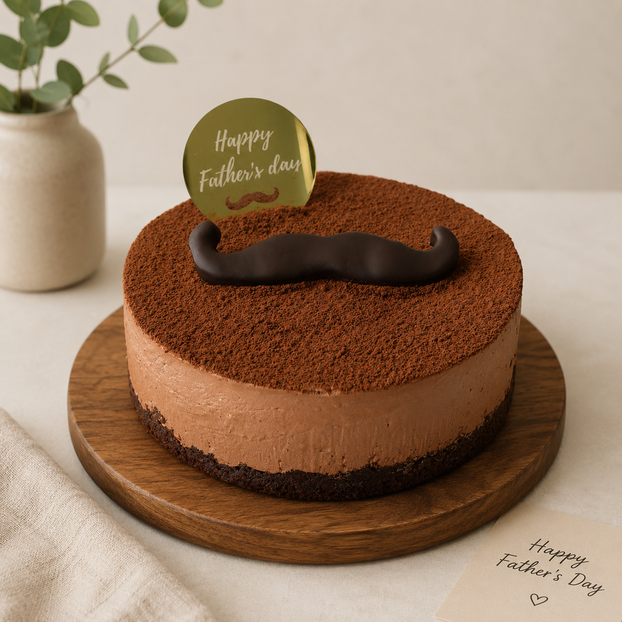 Father's Day Moustache Mousse Cake