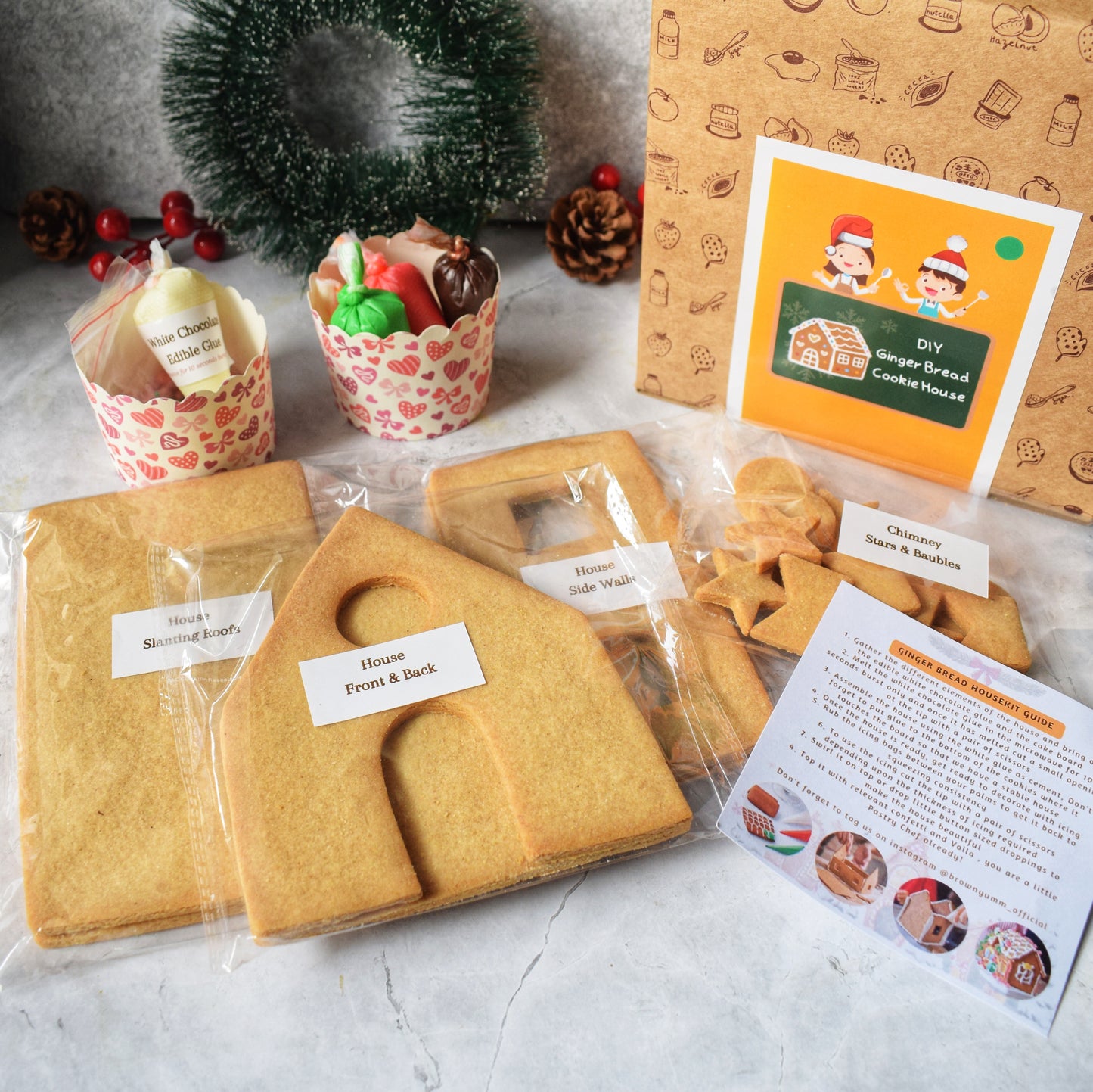 Gingerbread House Making Eggless Cookie Kit ( 650 gm)