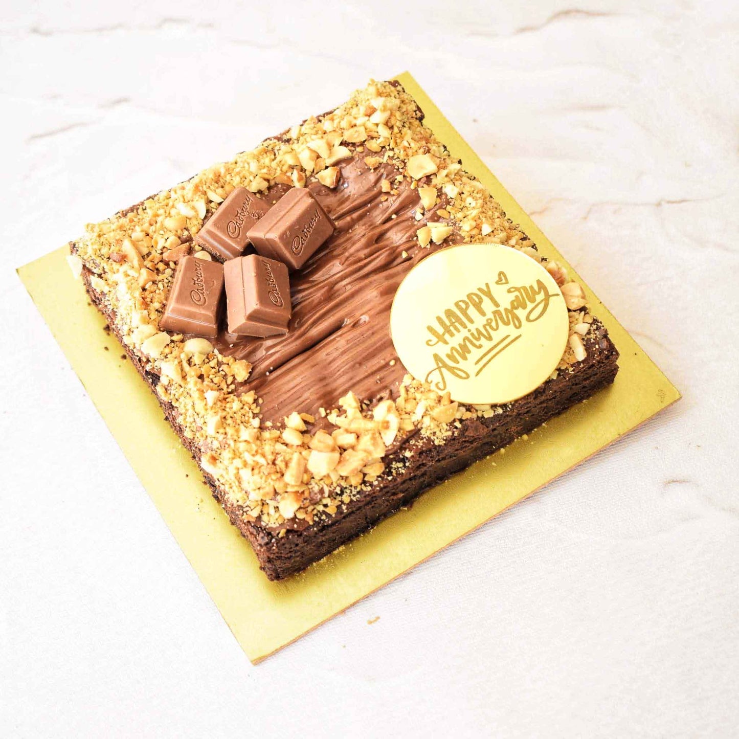 Nutella Hazelnut Brownie Slab Cake