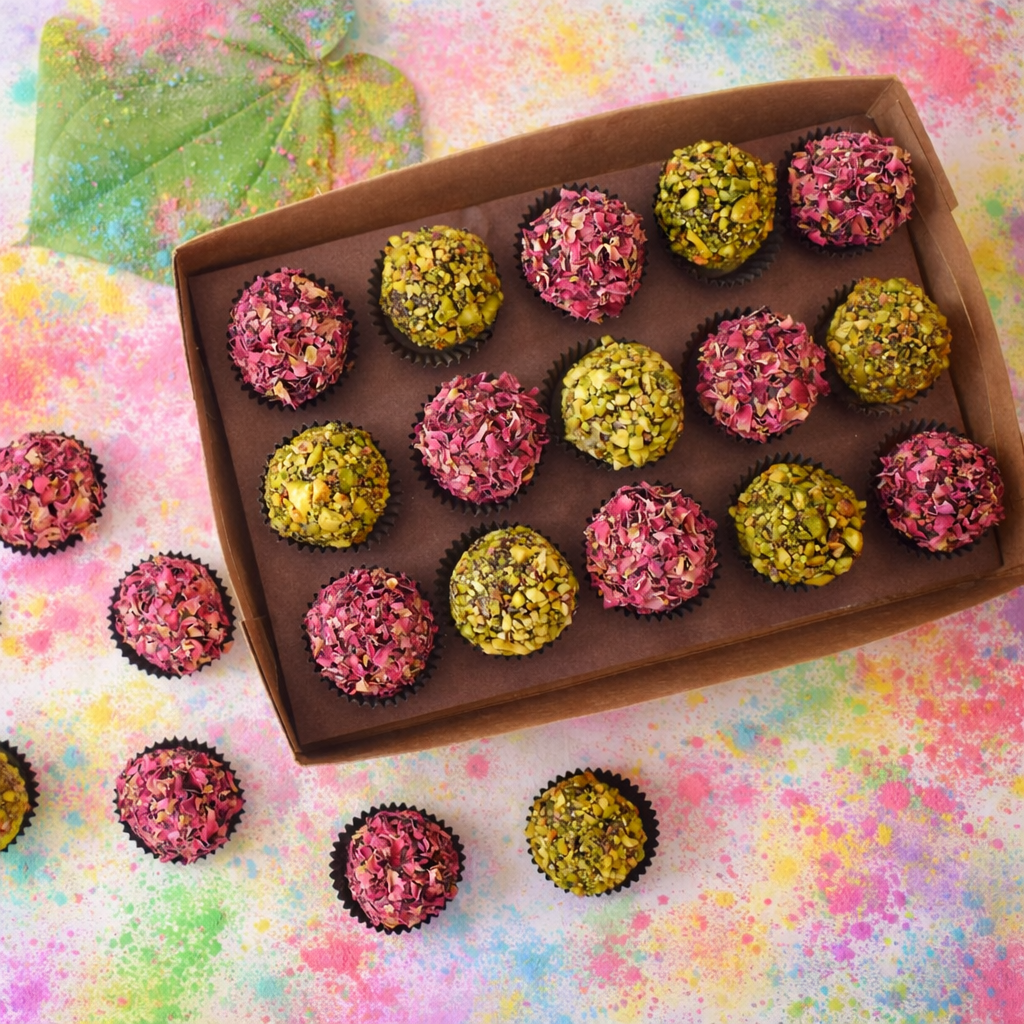 Whole wheat Thandai & Paan Brownie Truffles (Eggless)