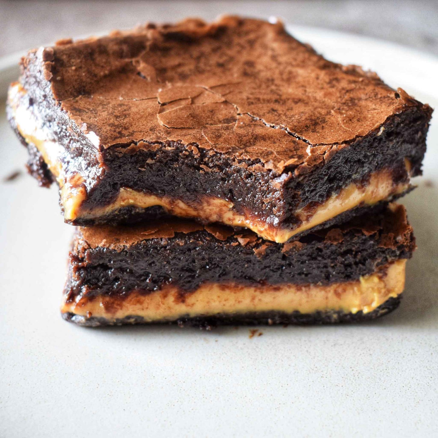 Peanut Butter Sandwiched Brownie