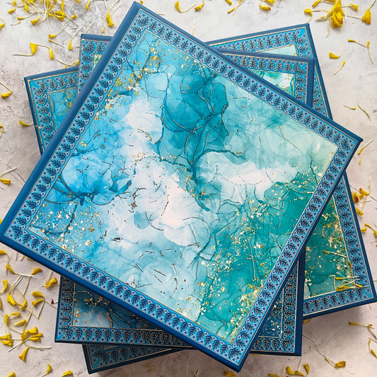 Assorted Truffles Platter in a Blue Water Theme Box ( Eggless)