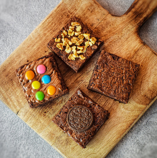 Assorted Box of 4 Eggless Brownies