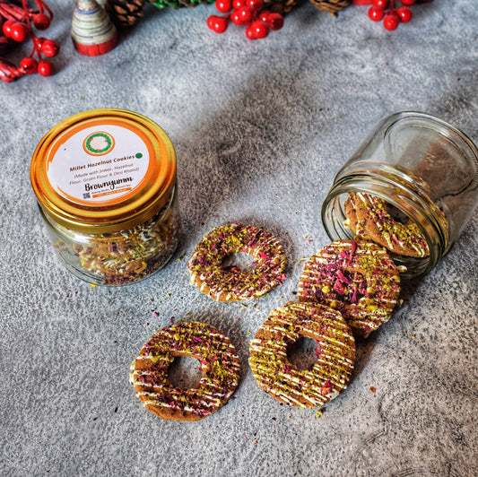Millet Hazelnut Eggless Cookie Jar (Wreath, 125 gm)