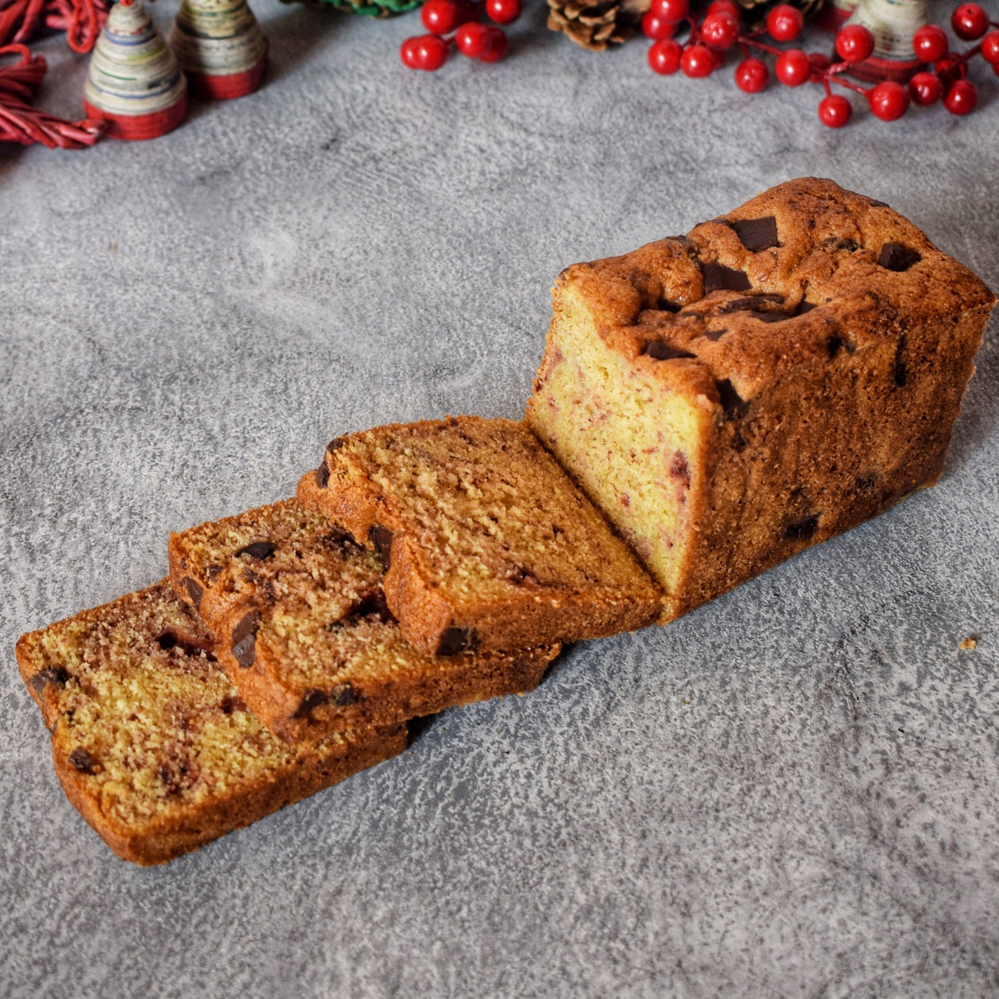 Whole wheat Strawberry Choco-chunk  Tea Cake