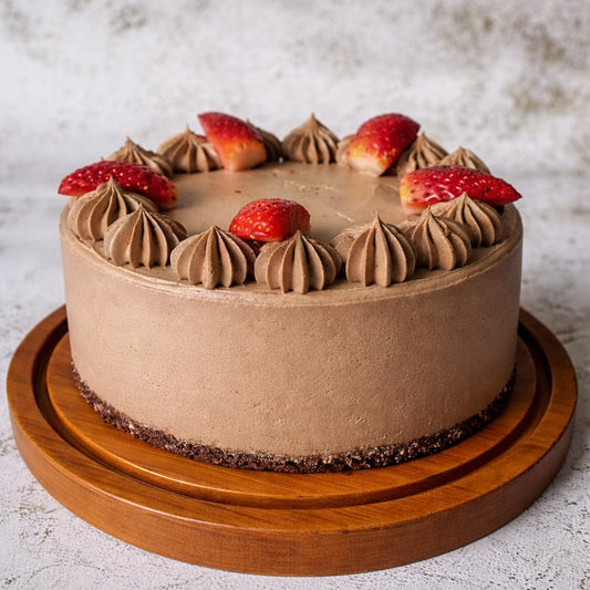 Choco-Strawberry Eggless Cake