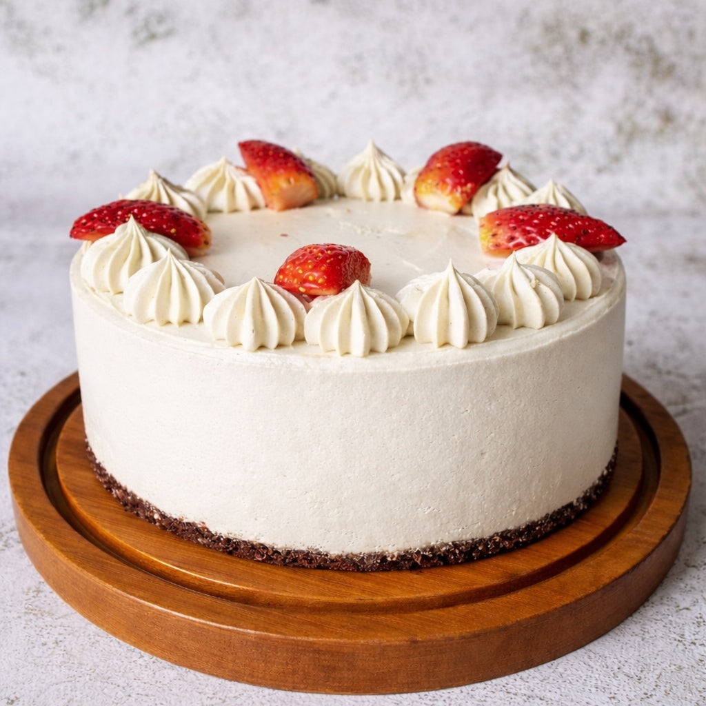 Fresh Strawberry Eggless Cake