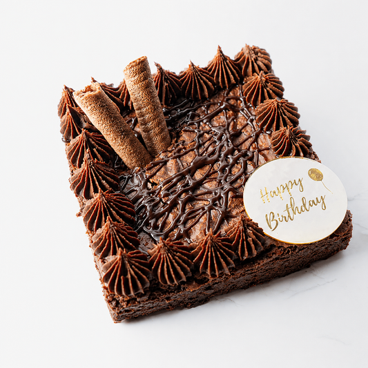 Bailey's Eggless Brownie Slab Cake