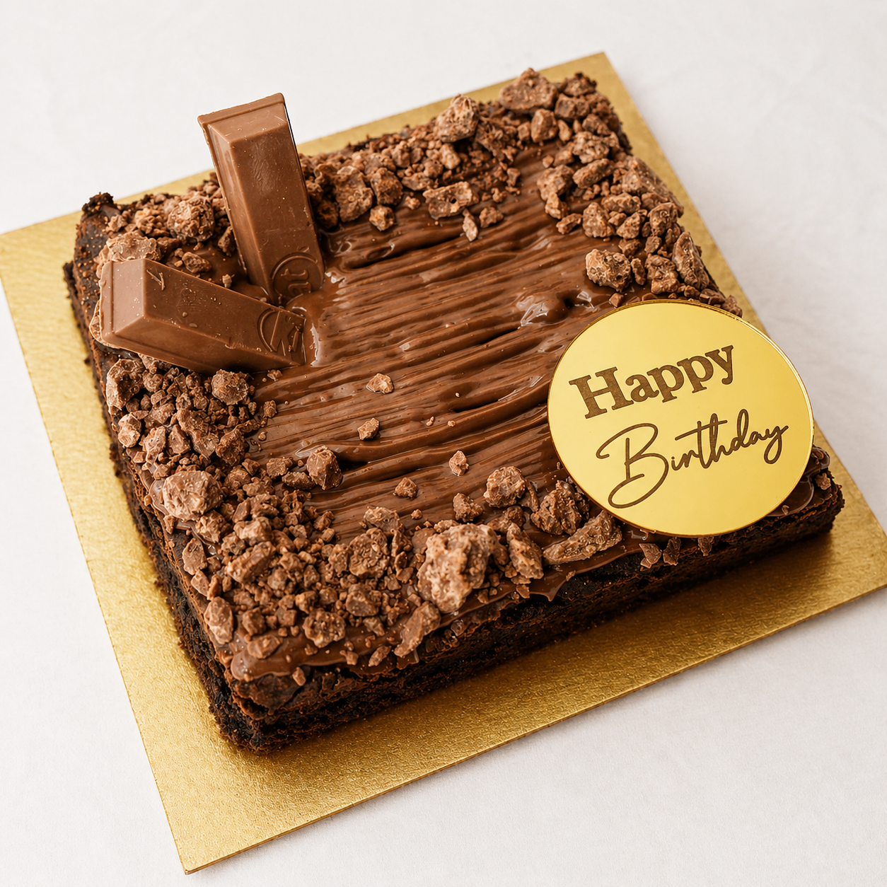 Kitkat Eggless Brownie Slab Cake