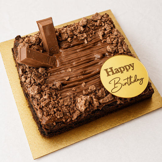 Kitkat Eggless Brownie Slab Cake