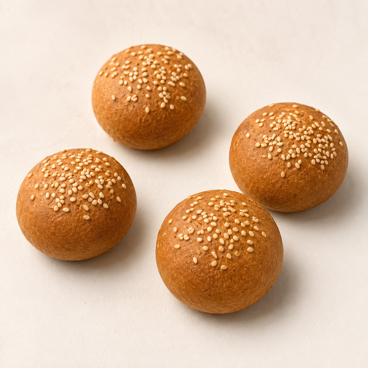 100 % Whole wheat Slider Buns Pack of 4 ( 200 gm)