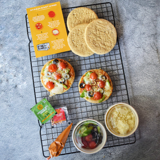 DIY Whole wheat Mini Pizza Kit ( 350 gm)