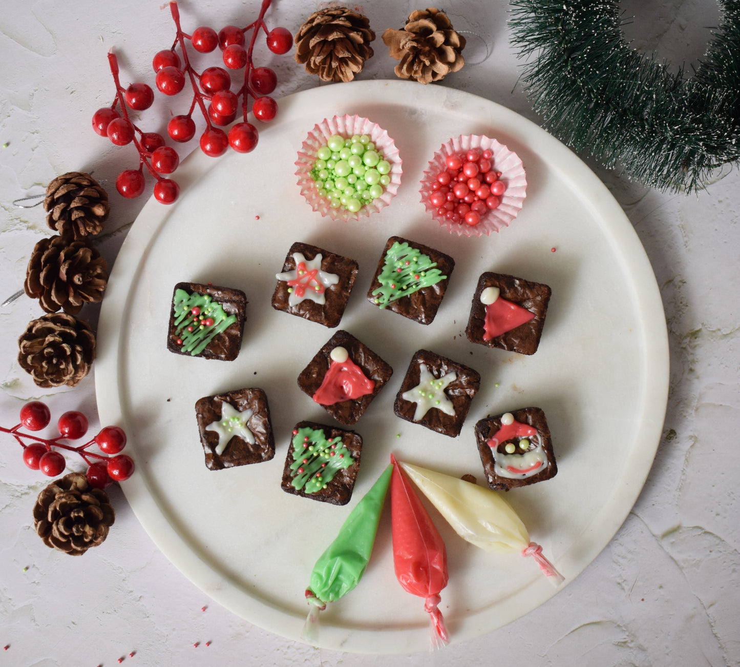 Christmas DIY Eggless Brownie/ Cupcake Decoration Kit