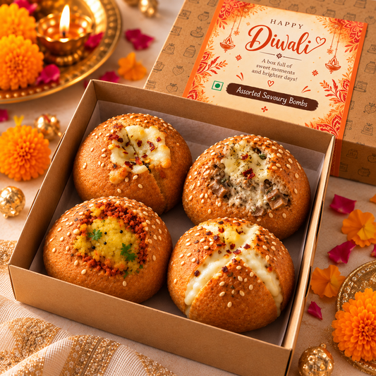 Whole wheat Savory Bombs Box of 4