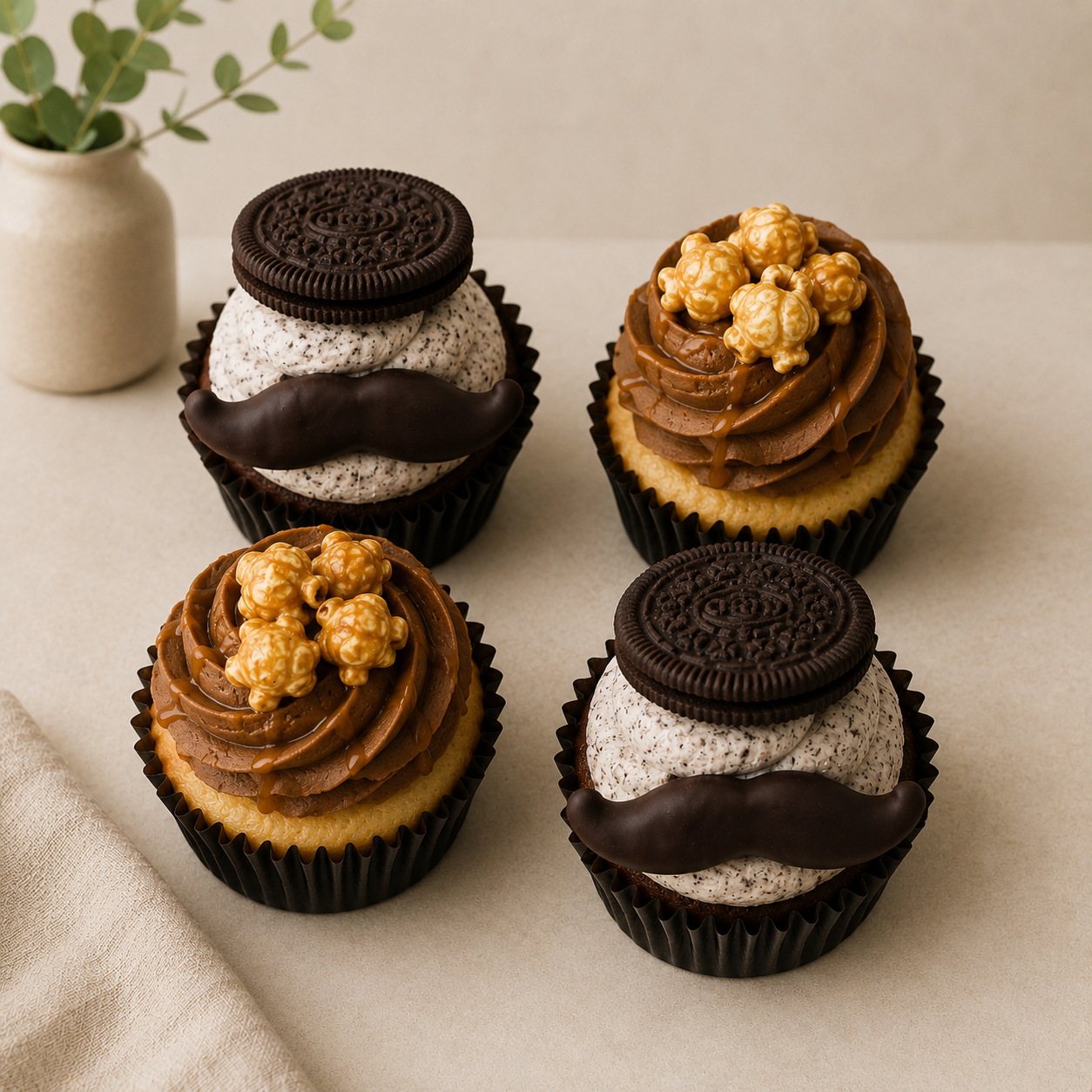 Father's Day Eggless Cupcakes Box of 4