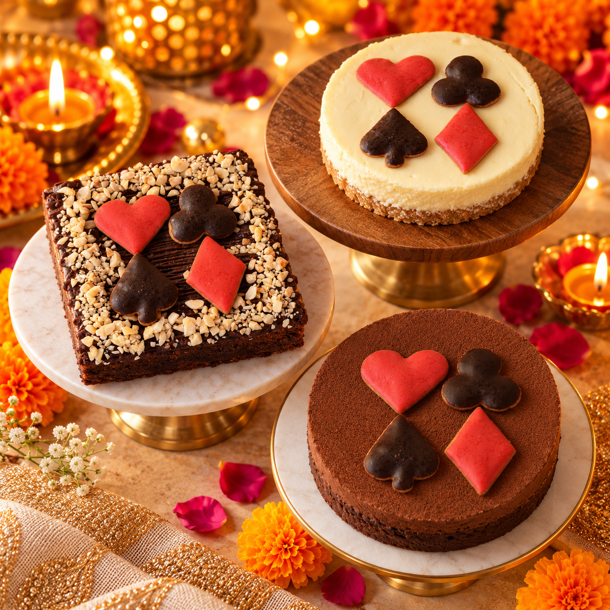 Whole wheat Poker Party Cakes