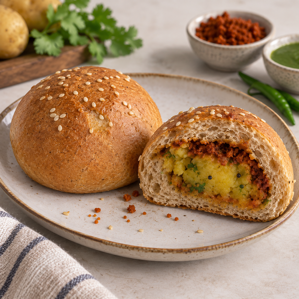 Whole Wheat Vada Pav Bomb (80 gm)